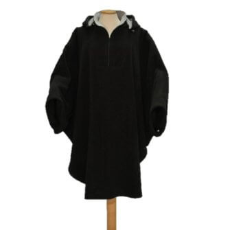 CarryCare Speciaal FleeceMix Poncho Zwart/Grijs