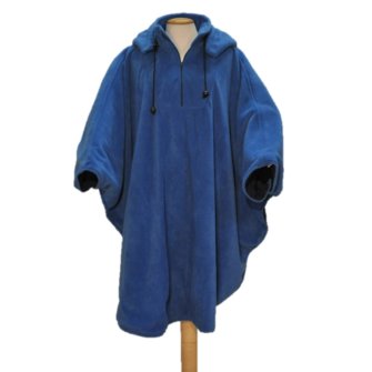 CarryCare Speciaal FleeceMix Poncho Blauw