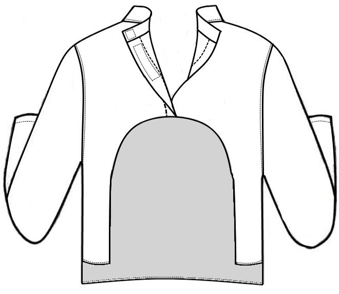 Foto achterkant jas kort rond