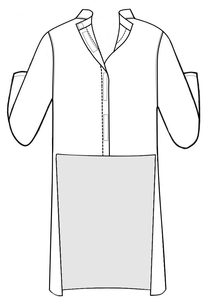 Foto achterkant jas lang recht