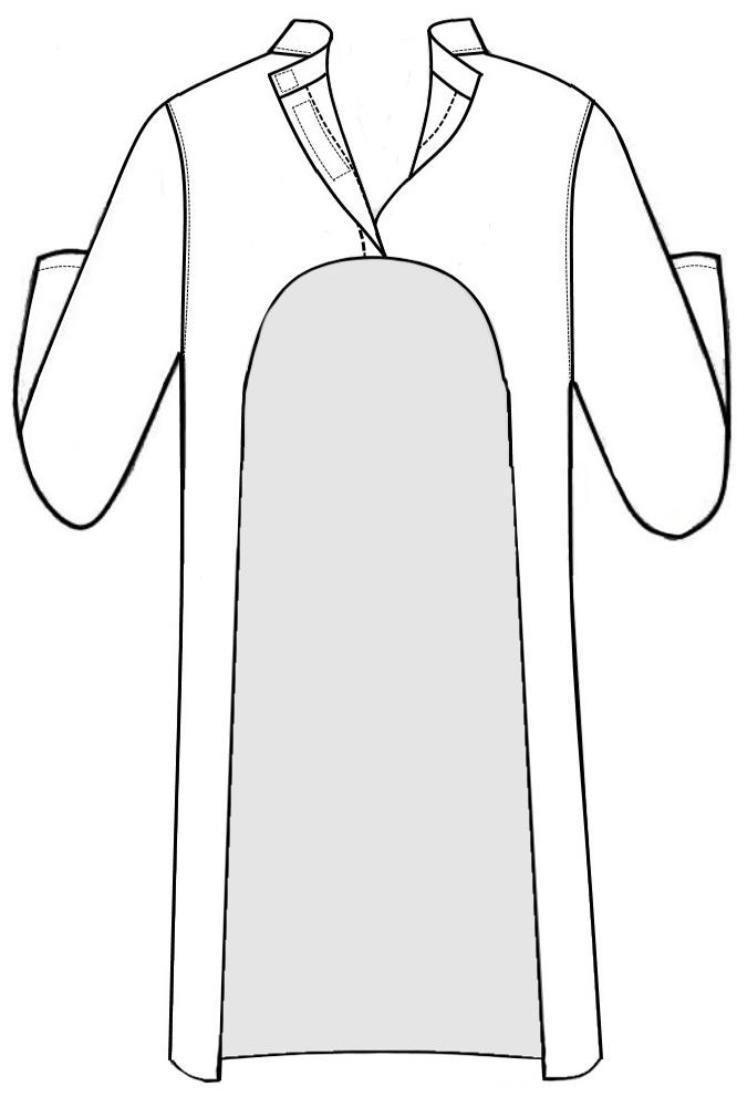 Foto achterkant jas lang rond